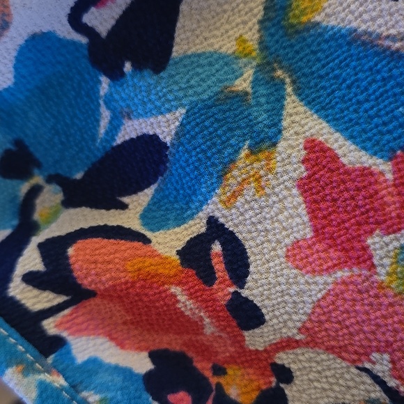 Juicy Couture pink aqua yellow Black Tie side Midi dress sleeveless stretch XXL - Picture 9 of 9